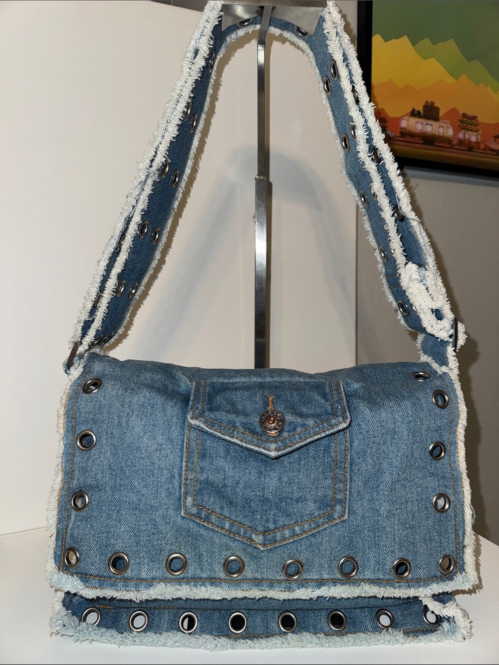 Anthropologie Denim Jacko Jeans Shoulder Bag - Picture 10 of 11